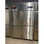 Double Stainless Steel Fridge and Freezer