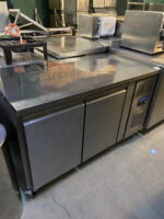 Polar 2 Door Prep Table Fridge - Image 3