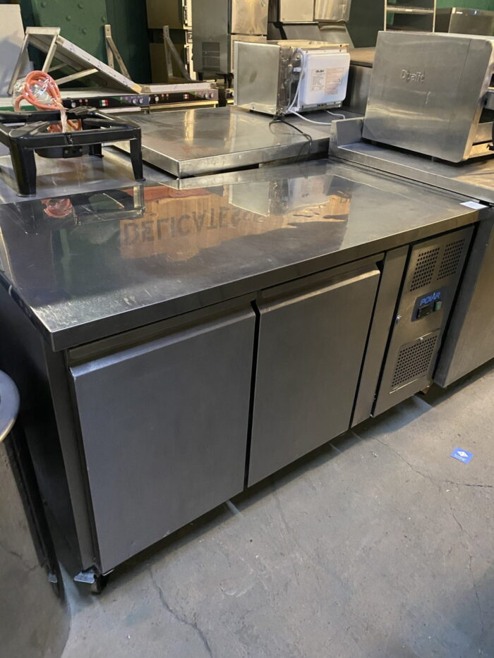 Polar 2 Door Prep Table Fridge - Image 3