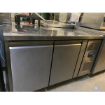 Polar 2 Door Prep Table Fridge