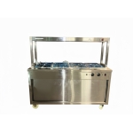 Heated Buffet Gantry with Wet Bain Marie Top and Integrated Hot Cupboard